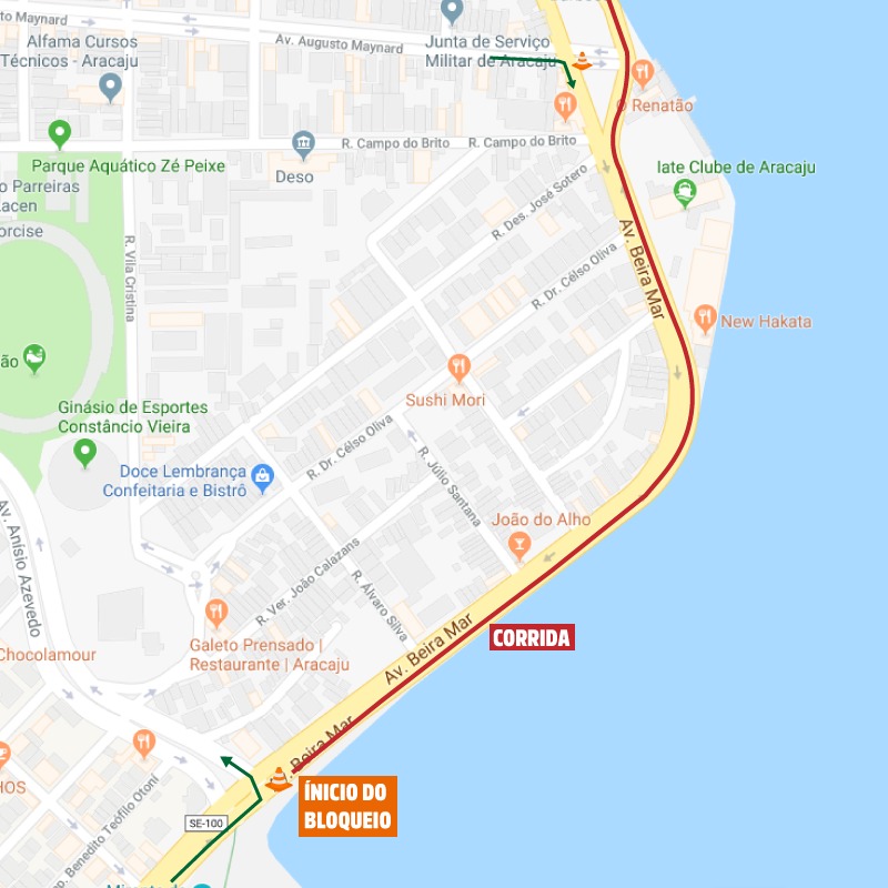 Corrida de rua altera trânsito no centro e na zona sul na tarde do dia 5 - SMTT Aracaju